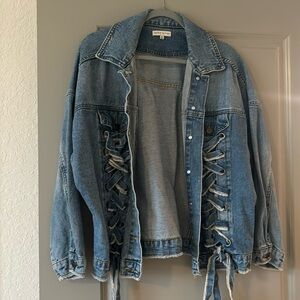 Moonie River tie Jean jacket
